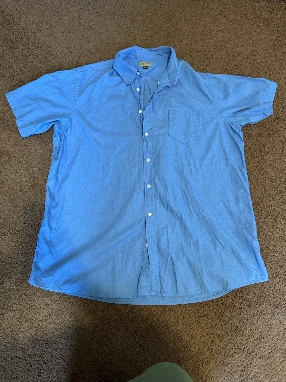 Sonoma Light Blue Short-Sleeve Button-Down Shirt